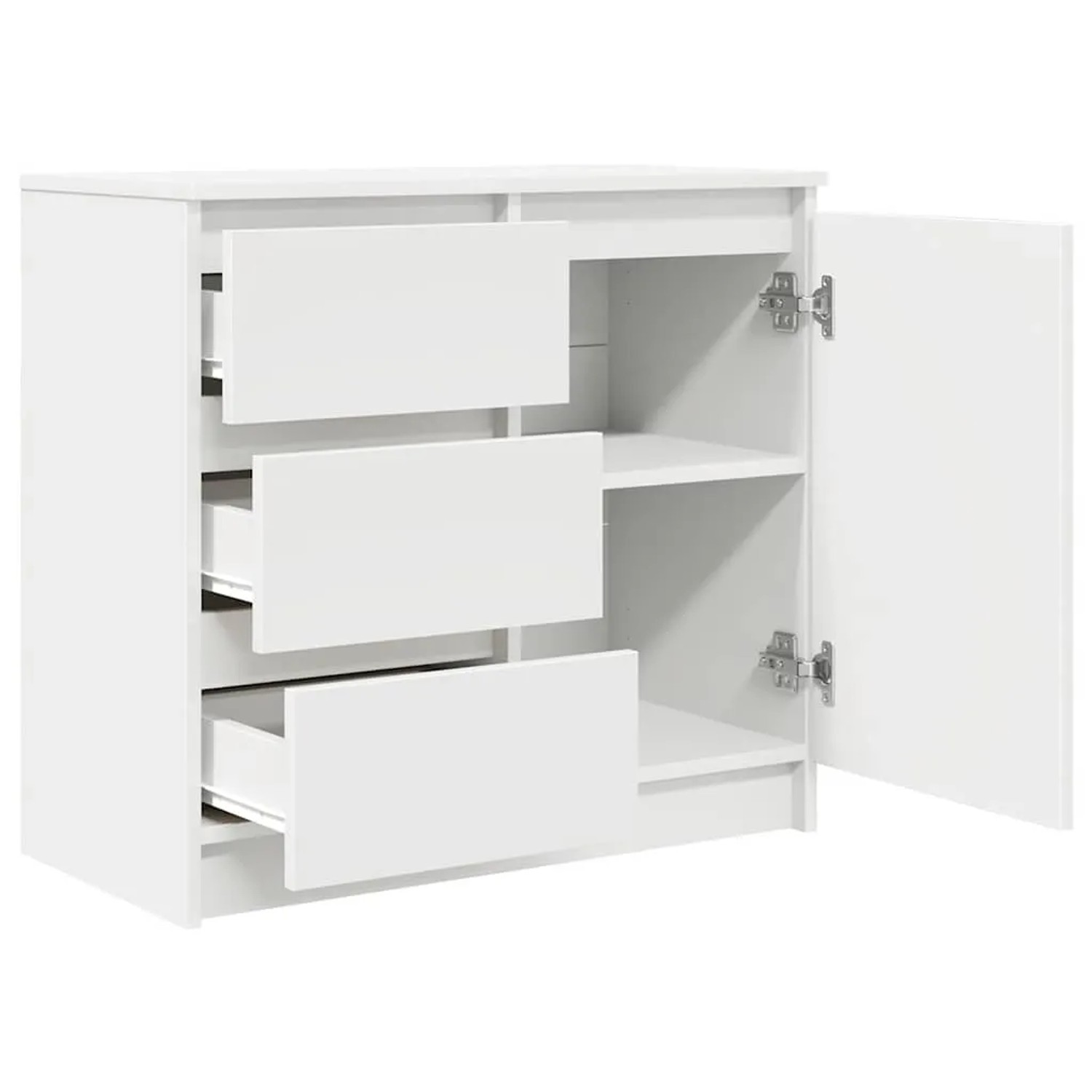 vidaXL Sideboard mit Schublade Weiß 71x35x65 cm Holzwerkstoff 861571_5
