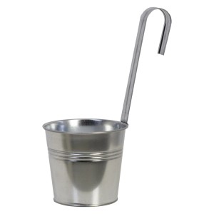 Hängewandeimer aus Zink, 13,5x11x29cm, ideal zum Bepflanzen und Dekorieren.