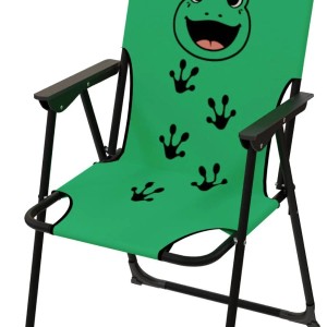 Mojawo Kinder Campingstuhl mit Frosch-Design, ideal für Outdoor & Garten.