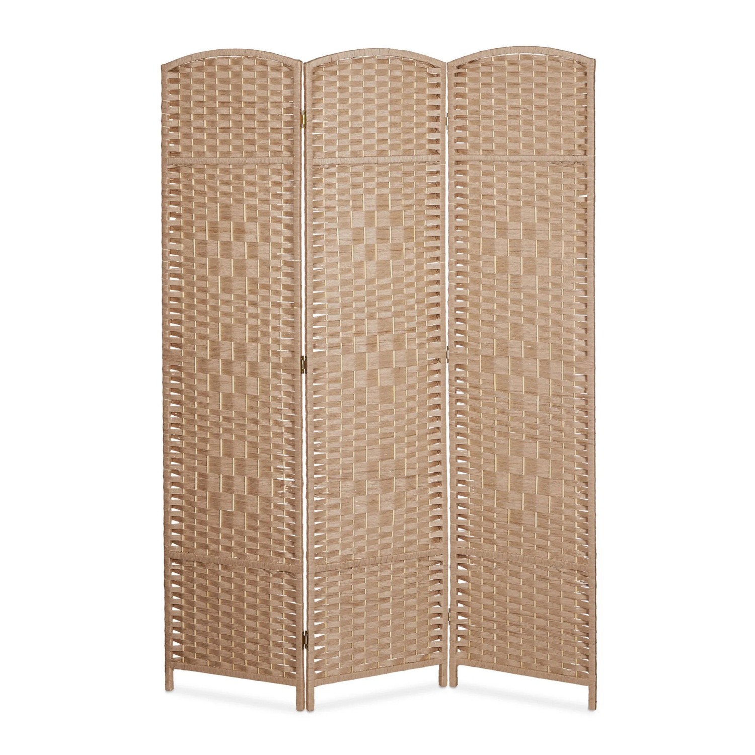 Relaxdays Paravent Holz Papier Natur Zusammenfaltbar Freistehend 170 cm x 120 cm x 2 cm 3 kg