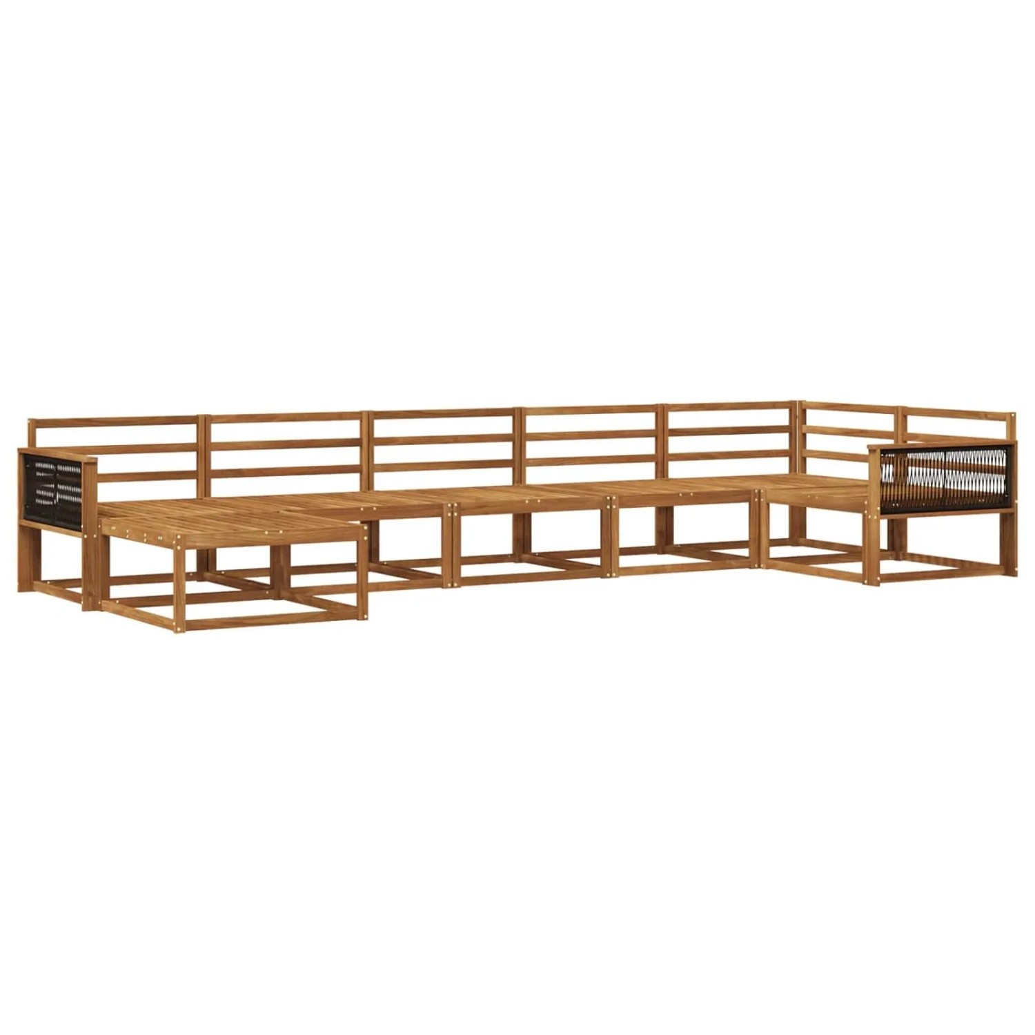 vidaXL Outdoor-Sofagarnitur 7 Stk Natur Massivholz Akazie 3382742