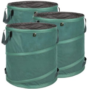 TTL GARDEN Pop-Up Laubsack Premium 3x 85L Set 220g/qm Selbststehend Gartensack Faltbar Für Laub Gartenabfall