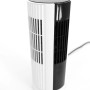 Vasner Turmventilator MilliFan, kleiner Tischventilator in Schwarz-Weiß mit Oszillation und Timer.