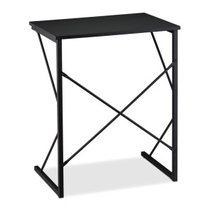 Relaxdays Schreibtisch MDF Metall Schwarz Kompakt 75 cm x 60 cm x 40 cm 4,2 kg