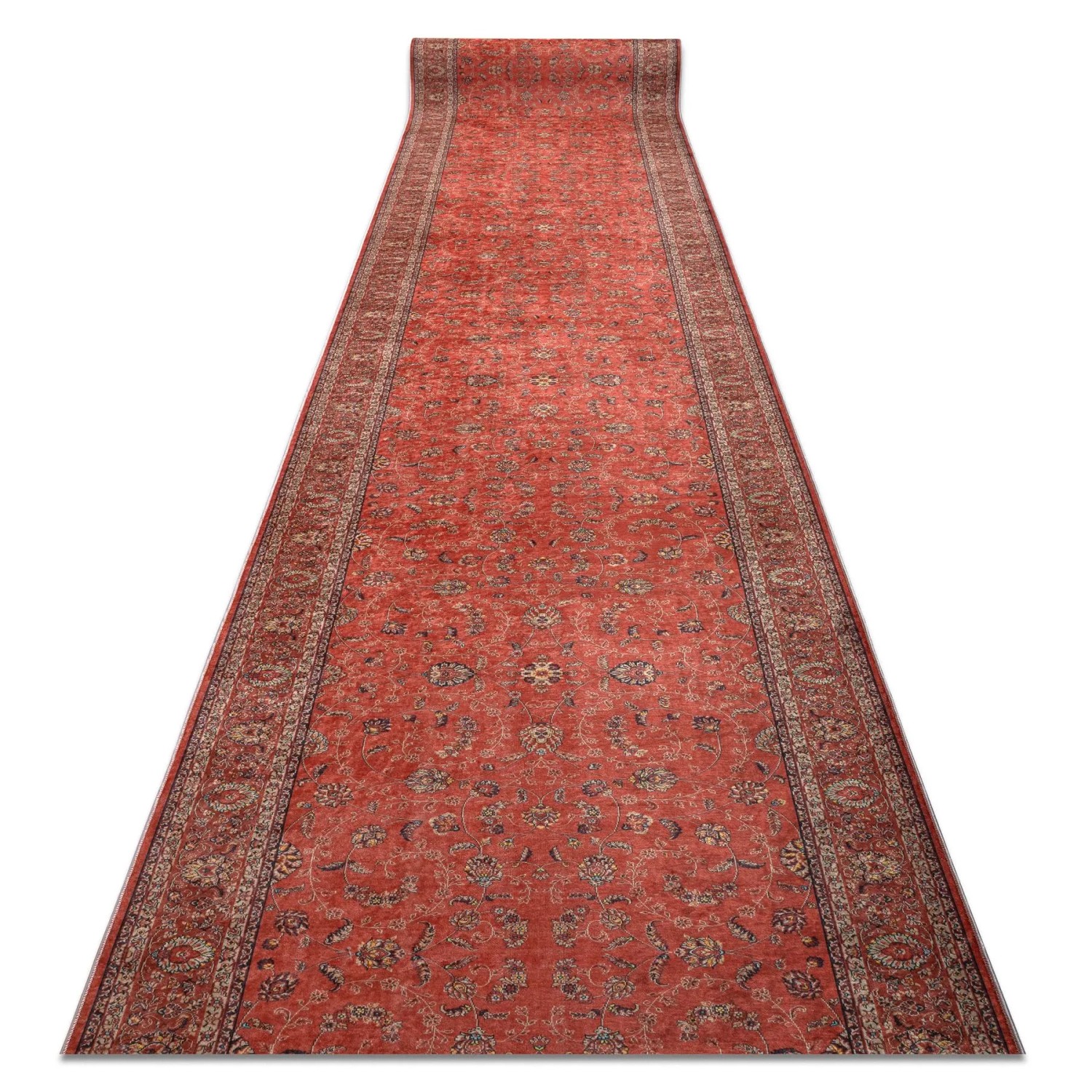 RugsX Läufer Antirutsch Lotus VG21118 Rot 80cm 350cm