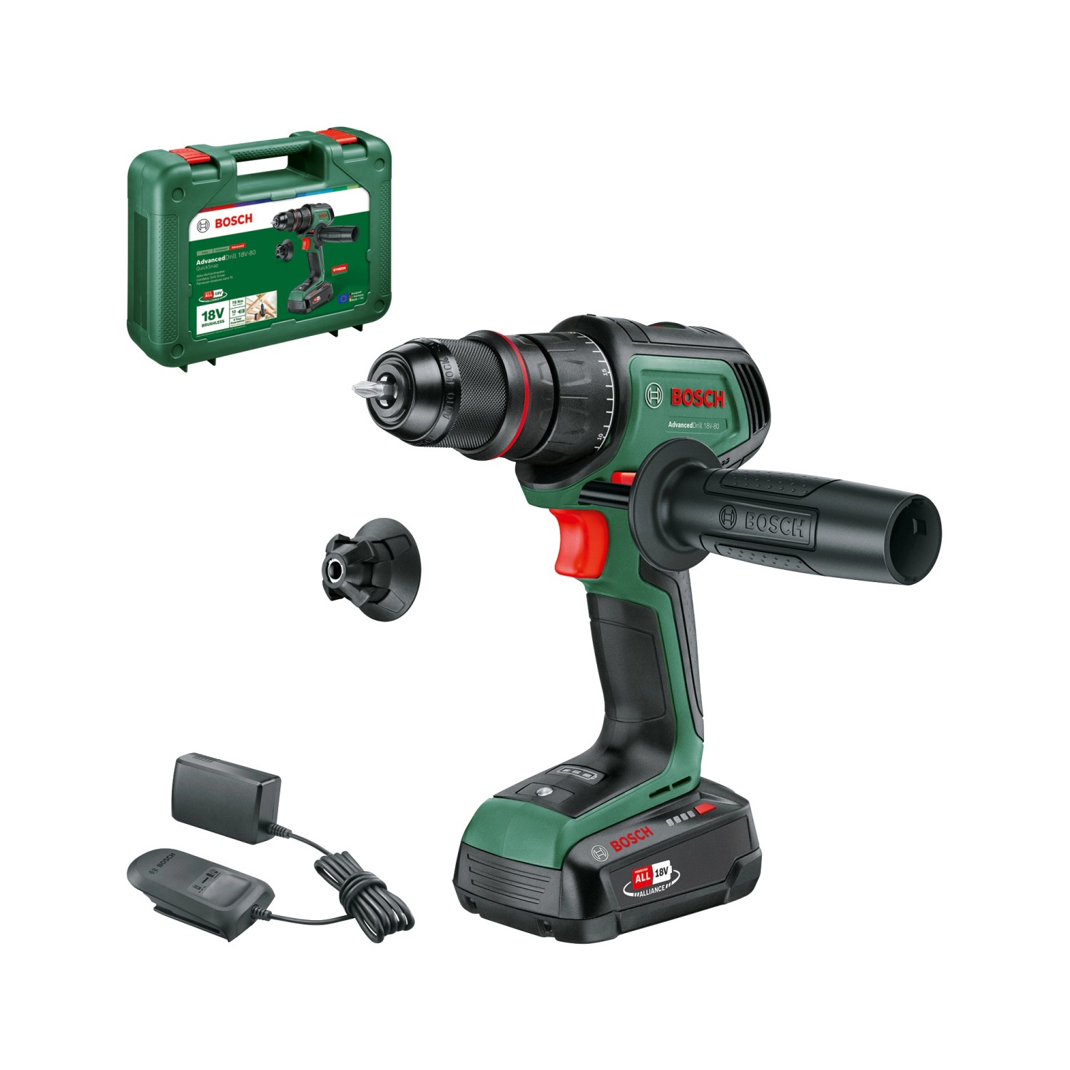 Bosch 18 V Akku-Bohrschrauber Advanced Drill 18 V-80 inkl. 2,5 Ah Akku
