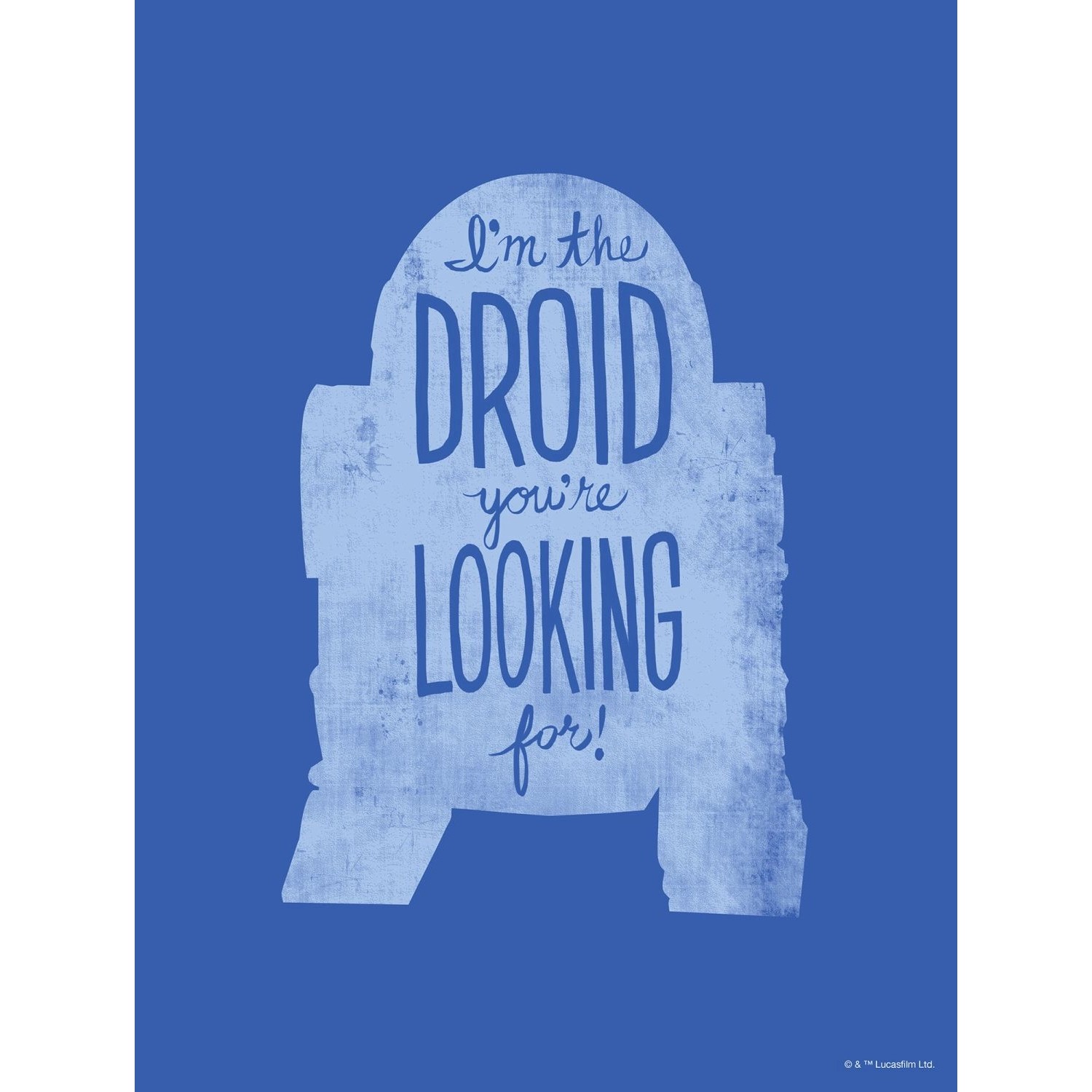 Disney Poster R2D2 Quotes Blau 30 x 40 cm 612171