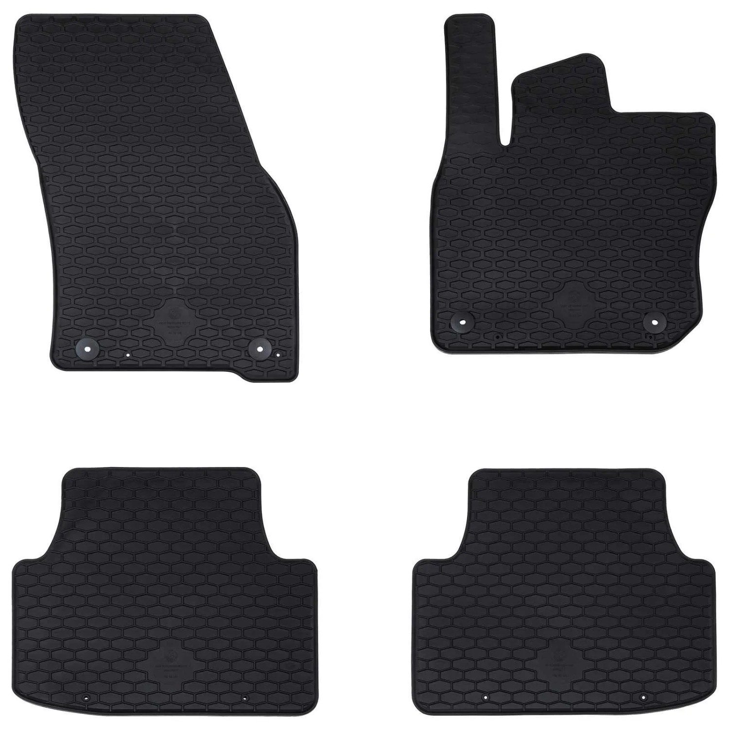 vidaXL Autofußmatte 4-Tlg Schwarz Gummi 42029137