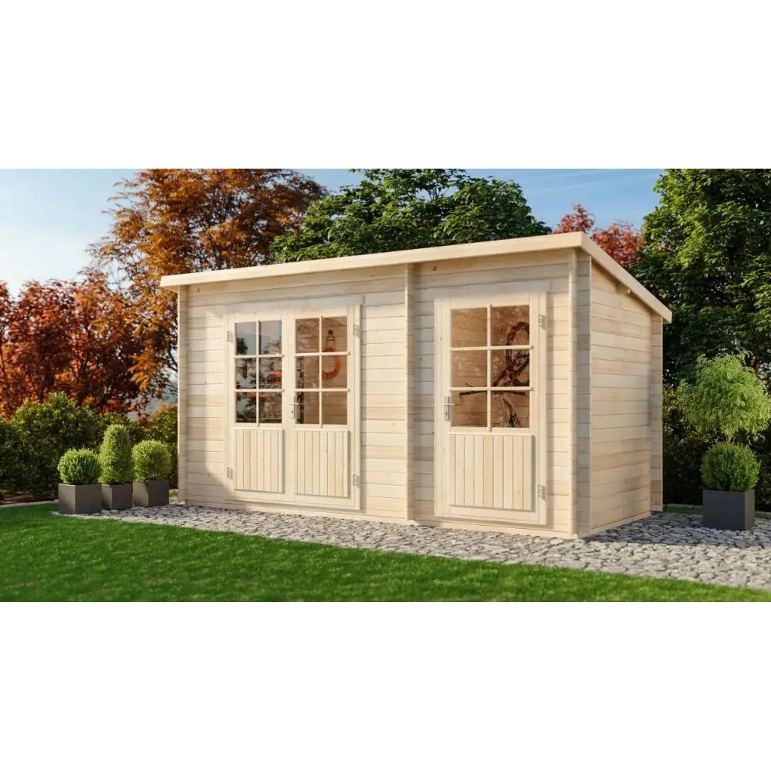 Carlsson Gartenhaus Martina-29 Pultdach Imprägniert 430 cm x 174 cm günstig online kaufen