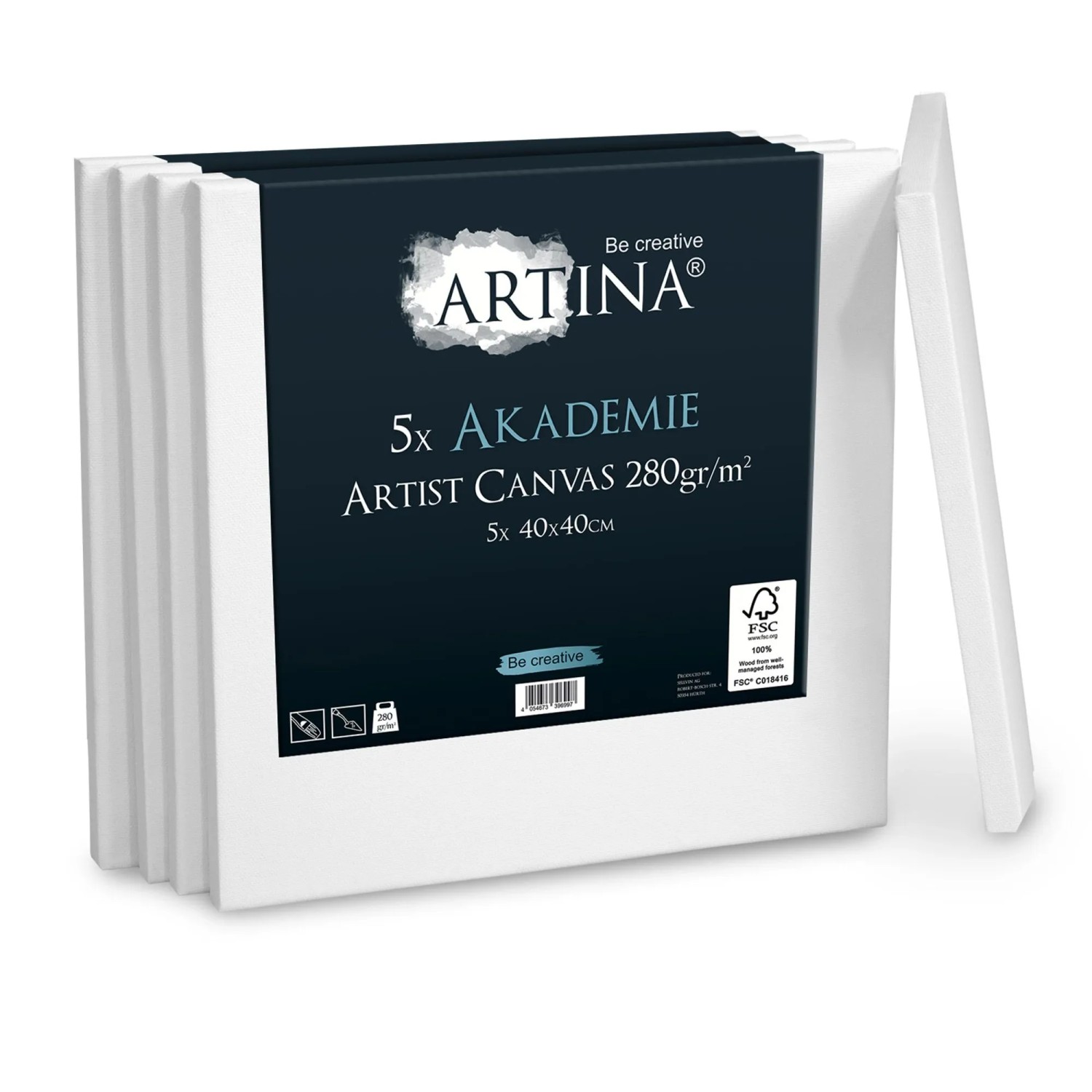 Artina Akademie Keilrahmen 40x40cm FSC 5tlg günstig online kaufen