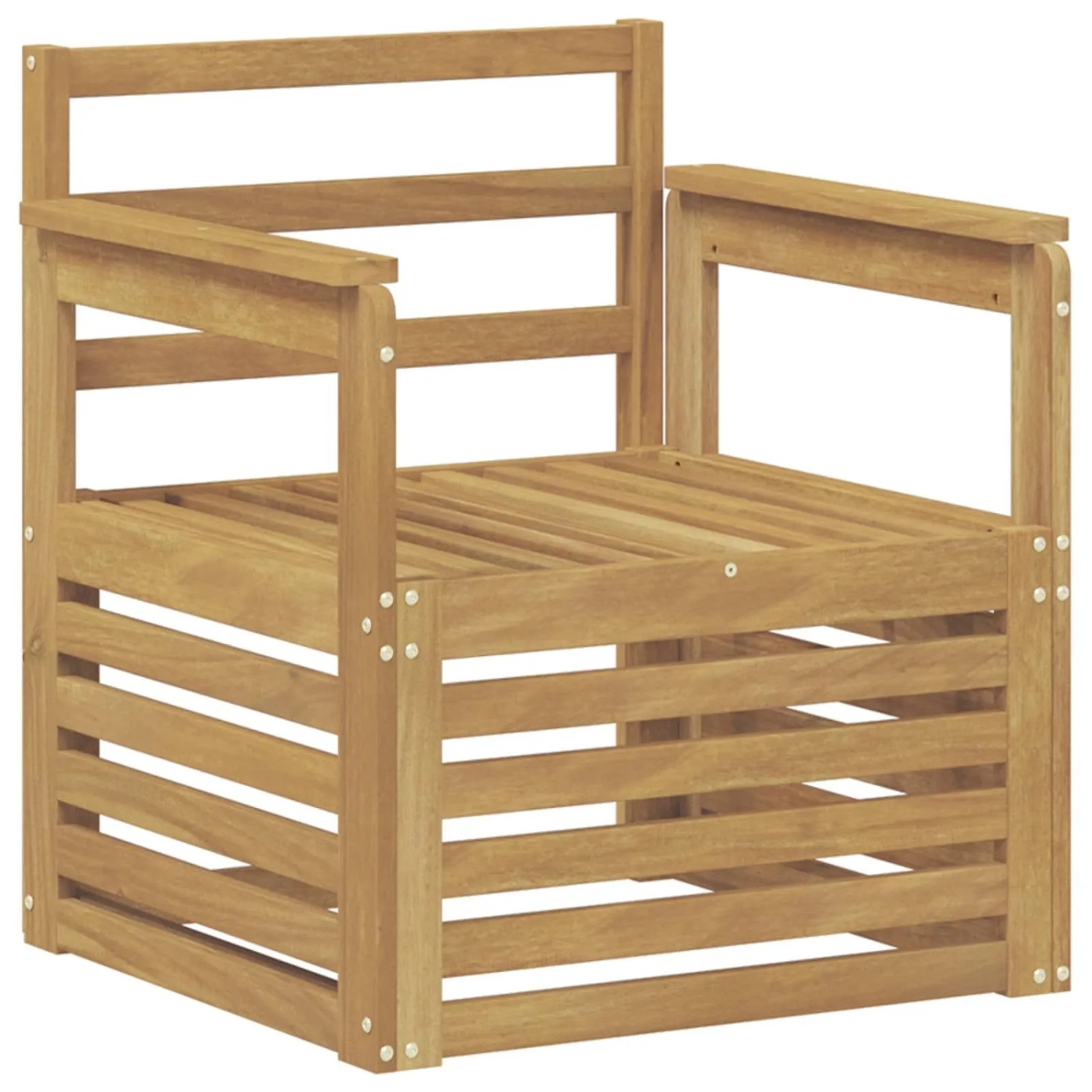 vidaXL 2 Stück Outdoor-Sofagarnitur Massivholz Akazie Weiß 3439081