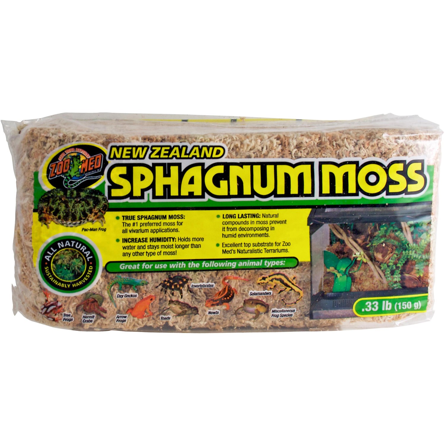 ZooMed Terrarium und Vivarium Moos New Zealand Sphagnum Moss 150 g