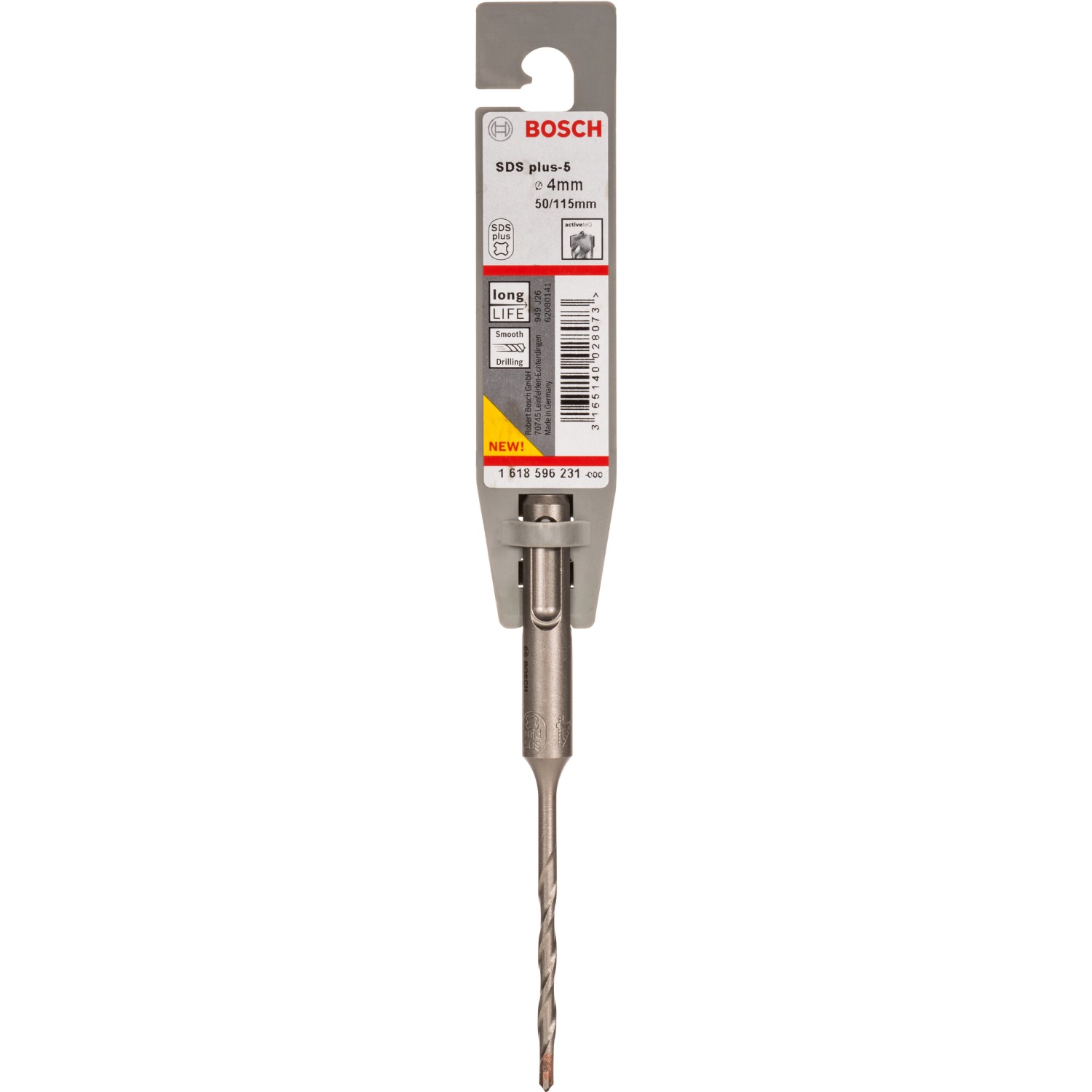 Bosch Hammerbohrer SDS-plus-5 Pro, 4 mm, für Beton und Mauerwerk.