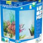 Verpackung des Tetra Aquarium-Set AquaArt Explorer Line Tropical LED 60 l, mit Pflanzen und Dekoration.