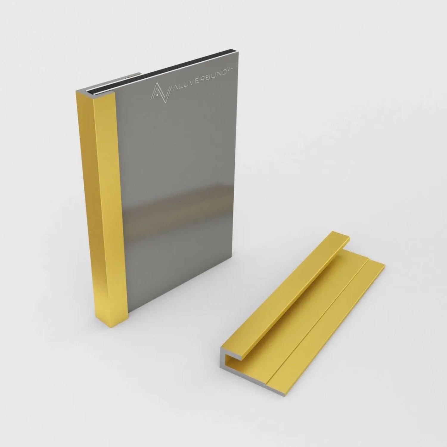 Aluverbund24 300cm Abschlussprofil für Alu Verbundplatte Gold-Eloxiert