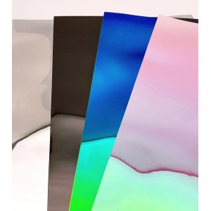 WALLFACE Wandpaneele 27027 OCEAN Silver, spiegelnde Metall-Optik in Silber, verschiedene Farben.