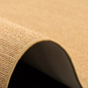 Detailansicht: Nussbrauner Snapstyle Sisal Teppich, klassisch, 160x160 cm.