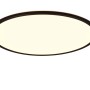 Schwarze, runde Reality LED-Deckenleuchte Scott, 50 cm Durchmesser. Moderne LED-Panel Leuchte.