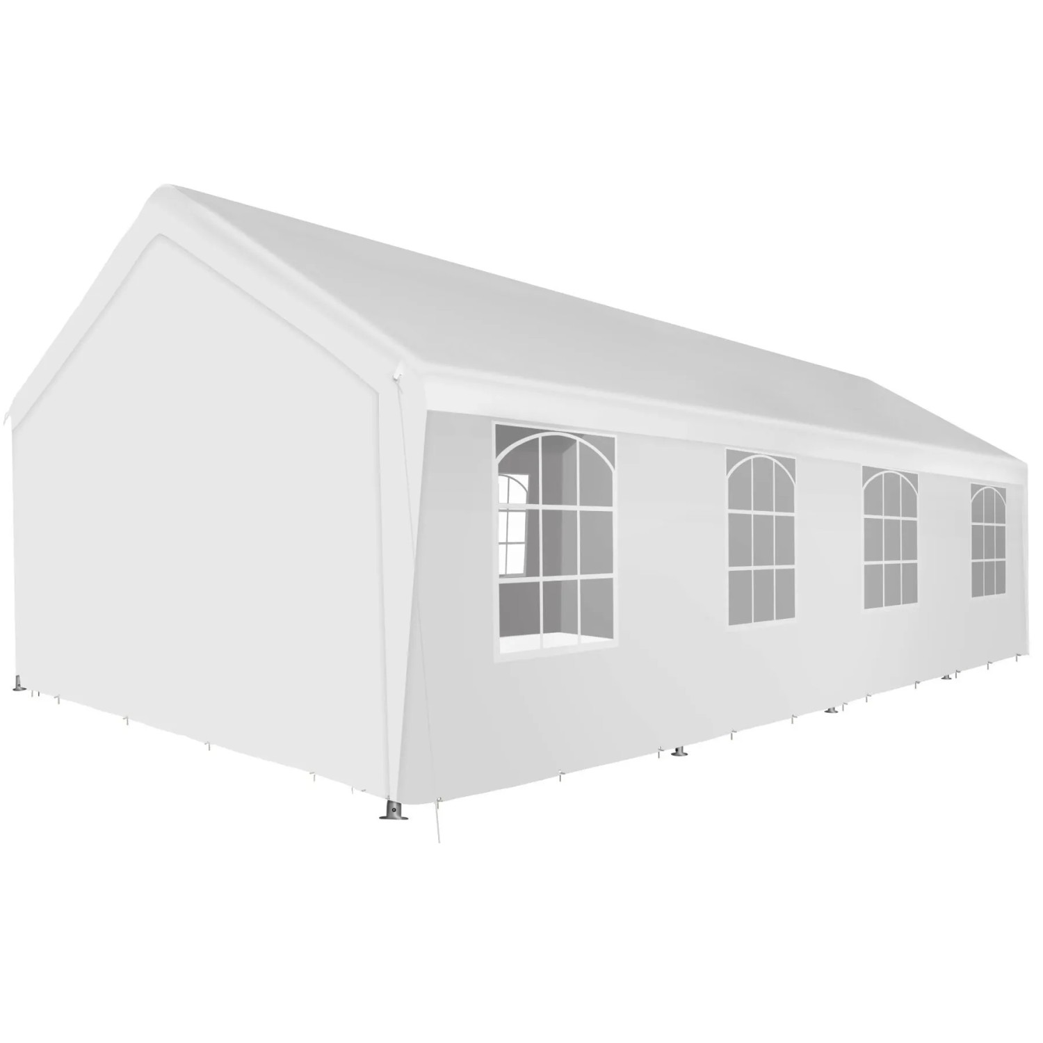 Tectake Partyzelt Mammut 8 x 4 M Stabil und Wasserdicht  Mit Uv Schutz  800 x 400 x 310 cm Weiß