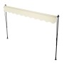 Beige Klemmmarkise Kapstadt 350x120 cm, Markise für Balkon und Terrasse ohne Bohren.