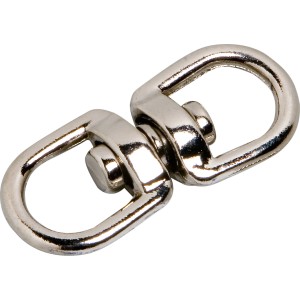 Seilwirbel aus Edelstahl, 57 mm, verhindert Verdrehen von Seilen und ist korrosionsfest.