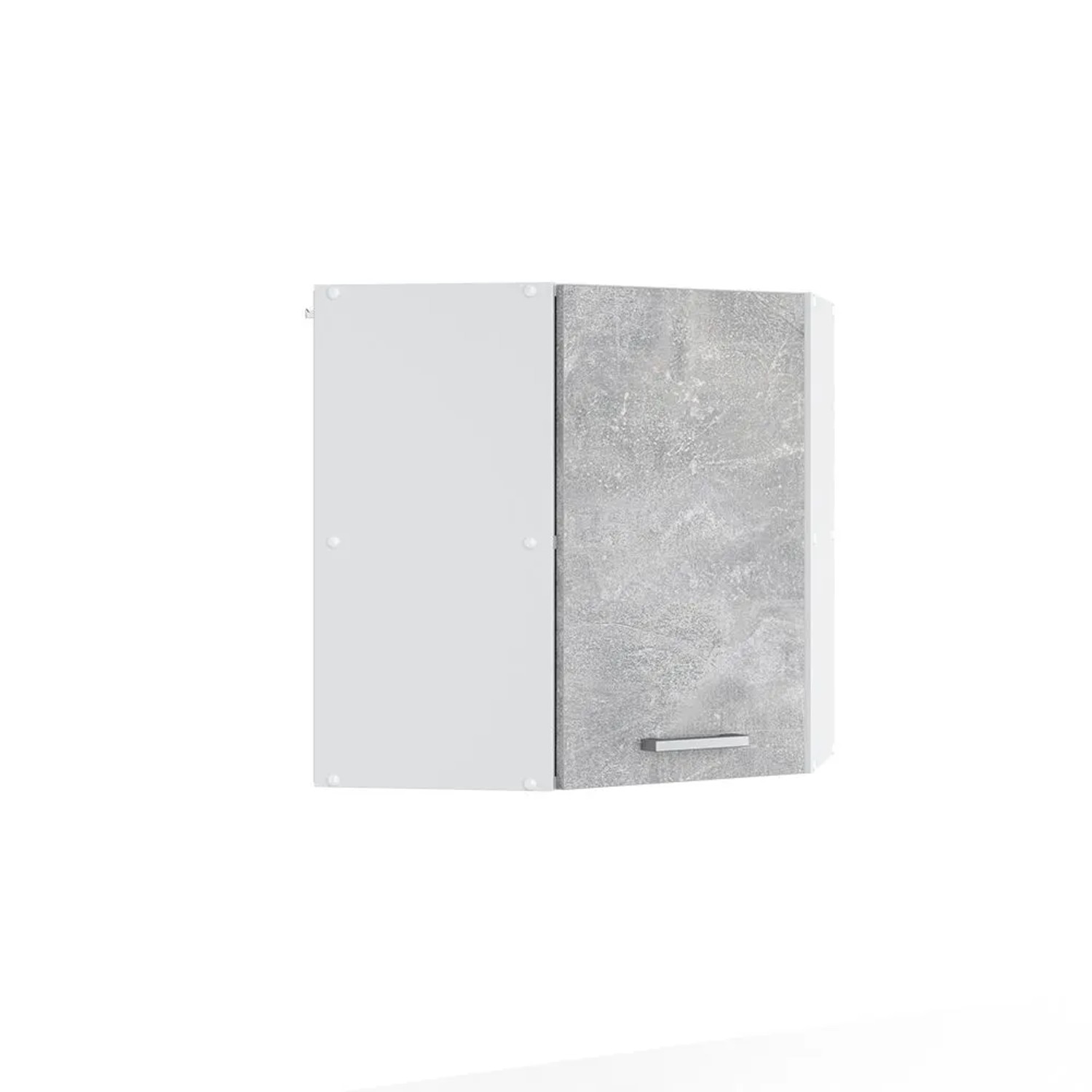 Vicco Eckhängeschrank R-Line Küchen-Eckschrank Beton Weiß 57 cm