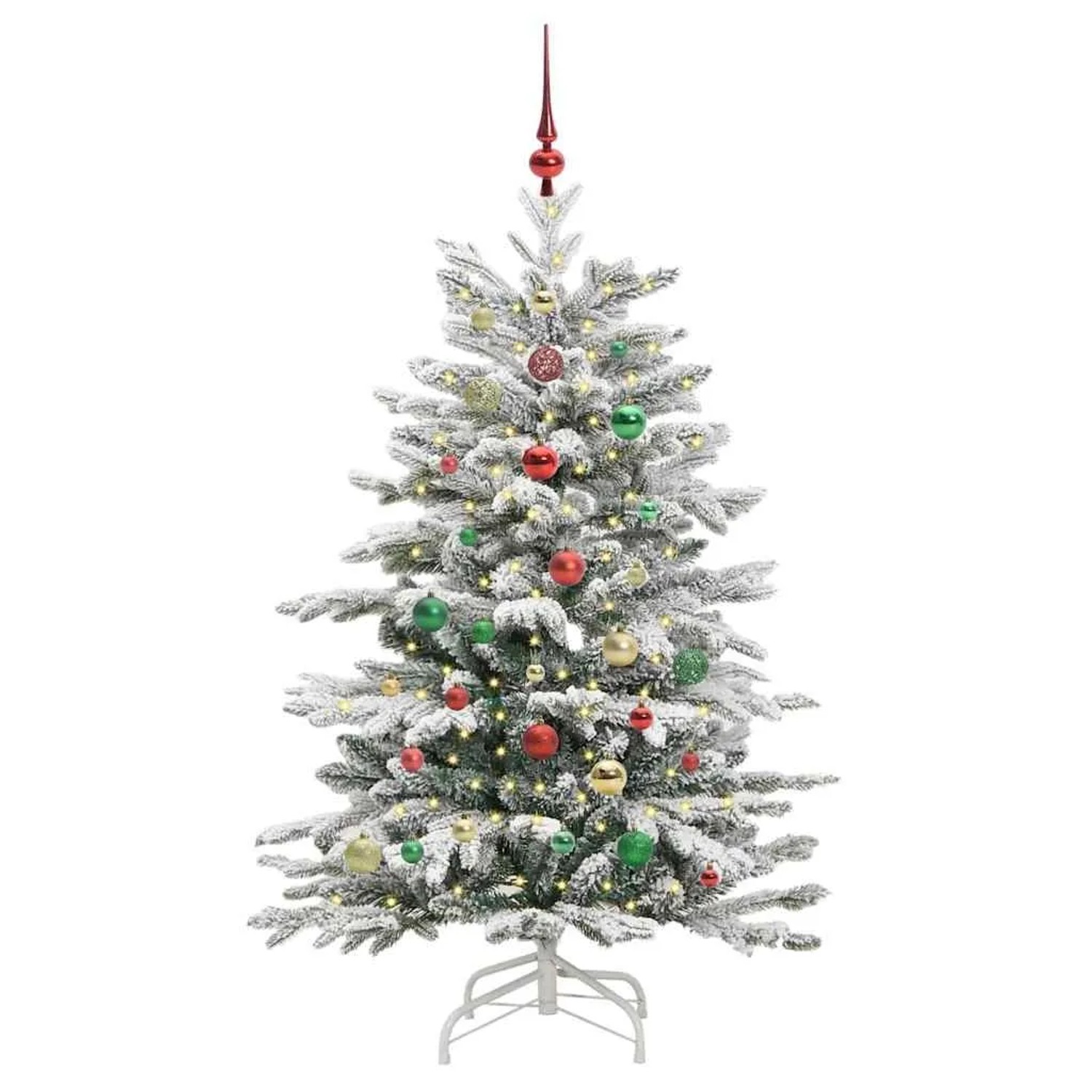 vidaXL Künstlicher Klappbarer Weihnachtsbaum Weiß 150 cm PE und PVC 3395639