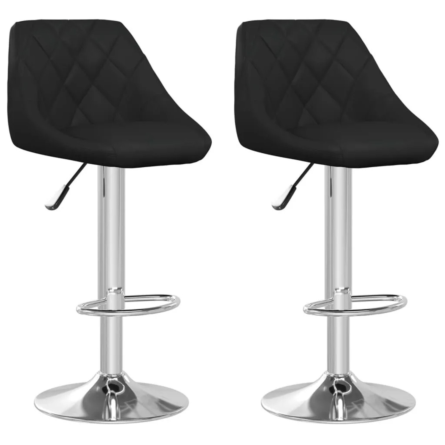 vidaXL Barhocker 2 Stk Schwarz Kunstleder 335180