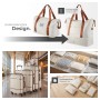 Tectake Reisekofferset Madison 13 Teilig Hartschalen Aus Robustem Abs Kunststoff Tsa Sicherheitszahlenschloss 30 x 49 x 76 cm Creme_8