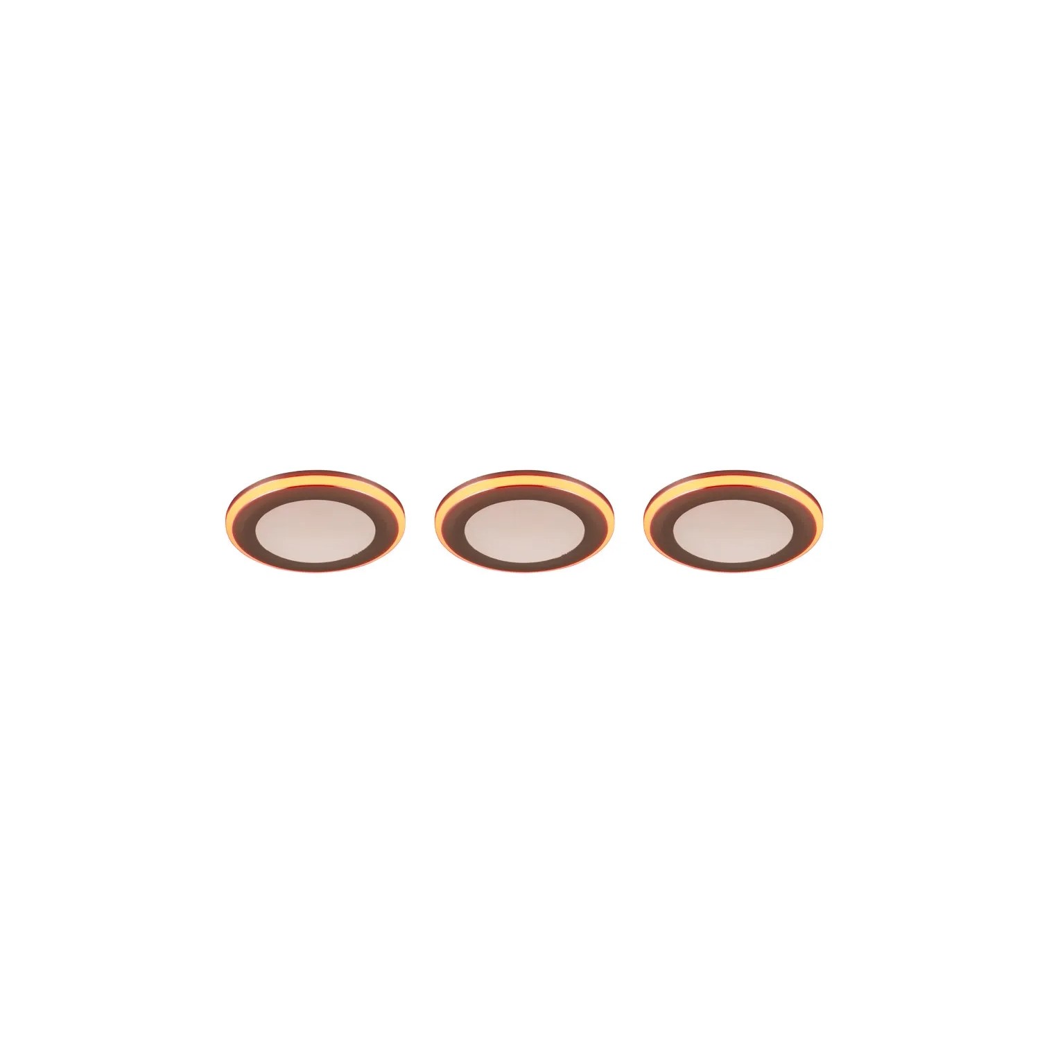 3er Set Trio LED Einbauleuchten Argus, Chrom, Ø 8,2cm. Moderne Deckenspots für Innenräume.