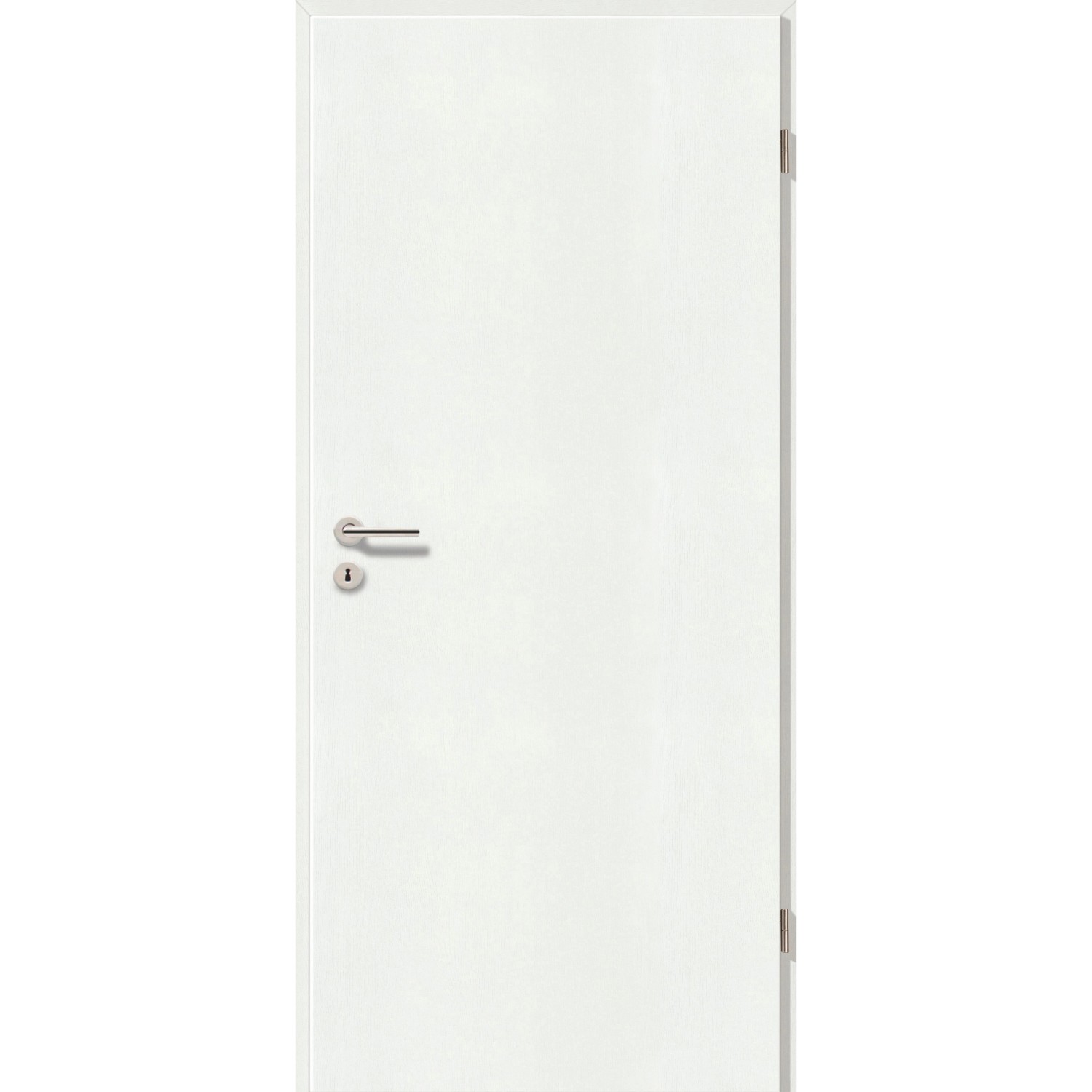 GetaDoor Zimmertür CPL Esche Pore Weiß 198,5 cm x 61 cm Anschlag L