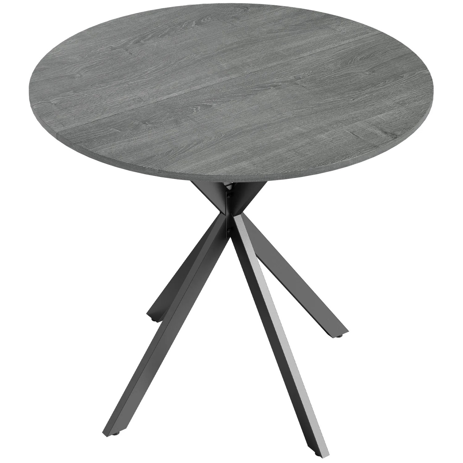 HOMCOM Dining Table Spanplatte Stahl 80L x 80B x 75H cm Grau