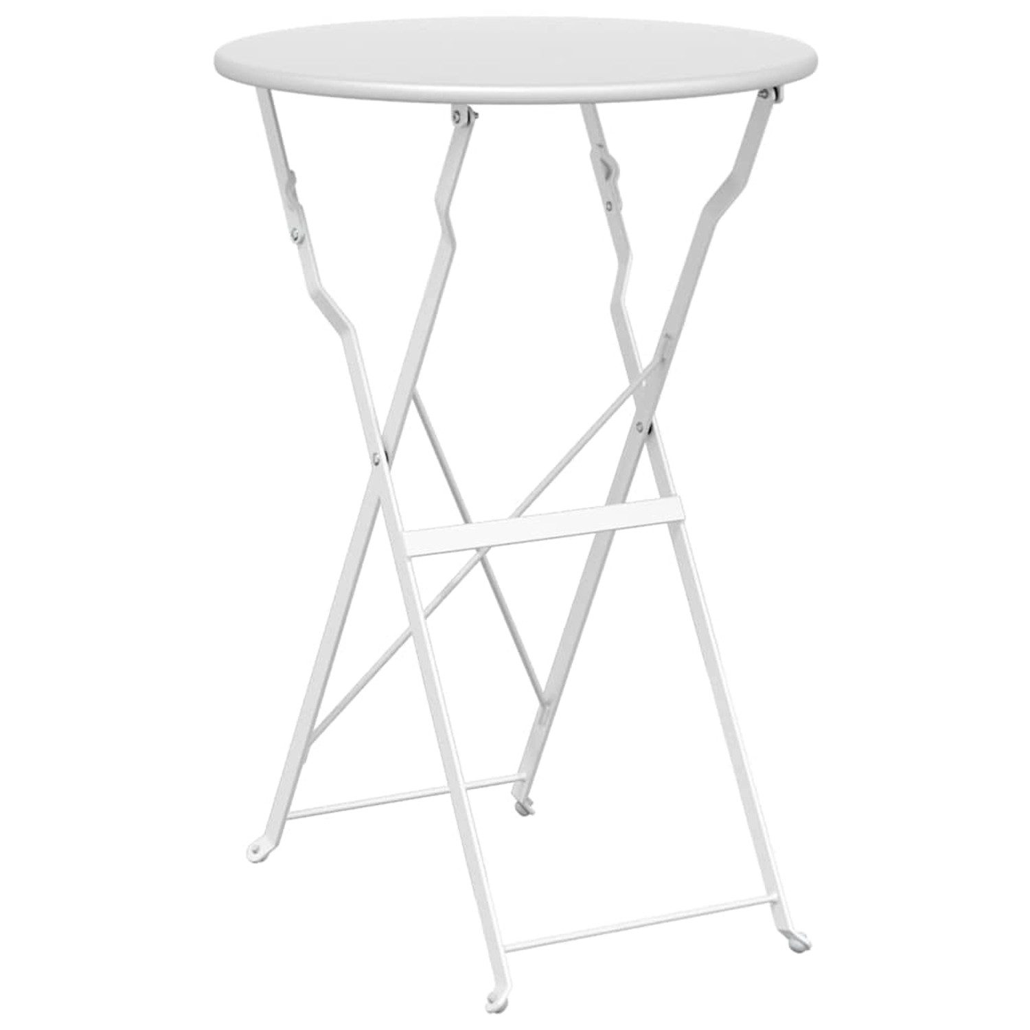 vidaXL Bistrotisch Weiß Ø50x71 cm Pulverbeschichteter Stahl 42002962 günstig online kaufen
