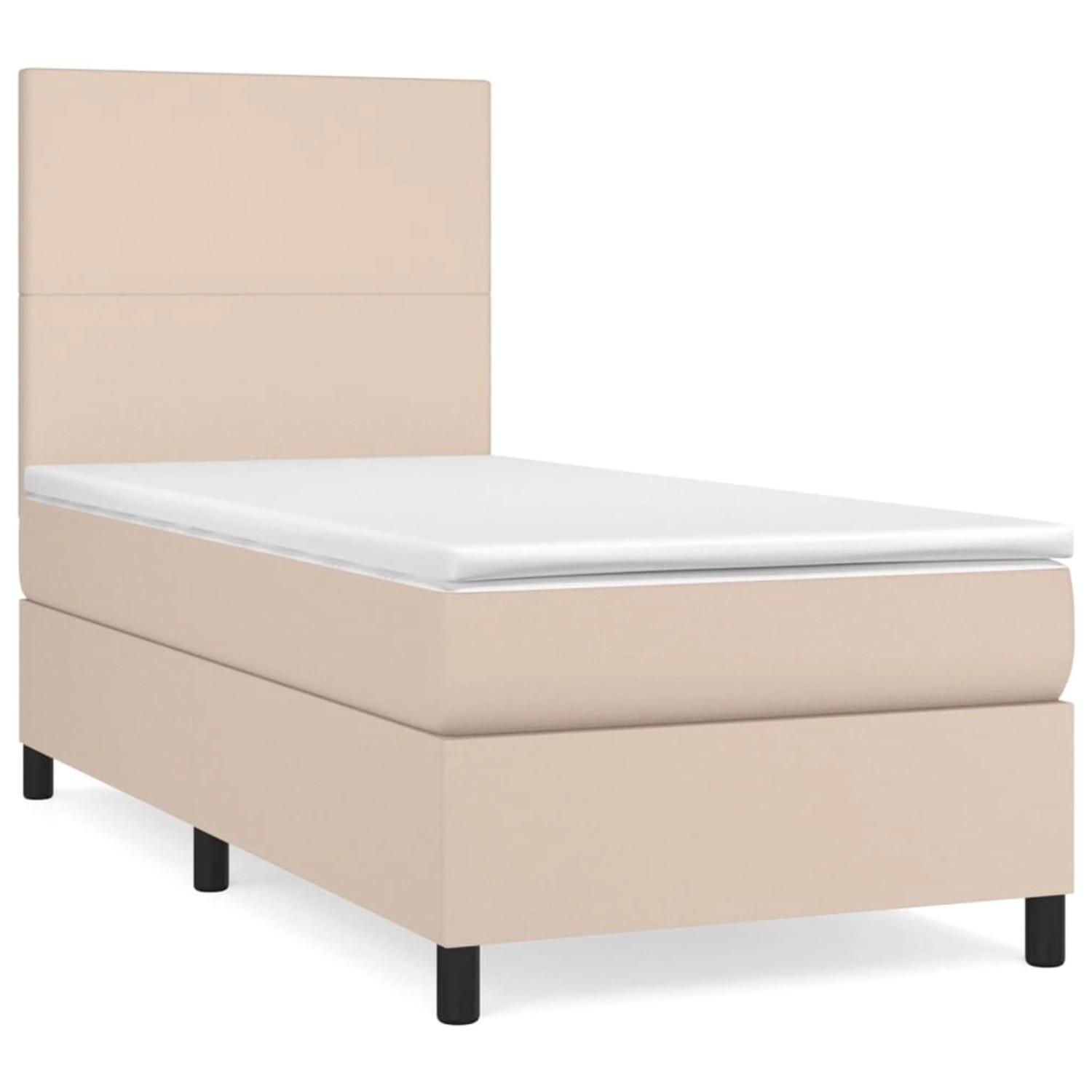 vidaXL Boxspringbett mit Matratze Cappuccino-Braun 90x190cm Kunstleder14661 günstig online kaufen