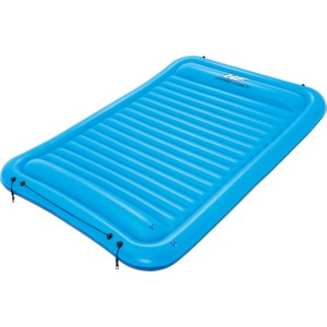 Blaue Bestway Hydro-Force Sun Soaker Luftmatratze mit gerippter Oberfläche für Pool und Meer.