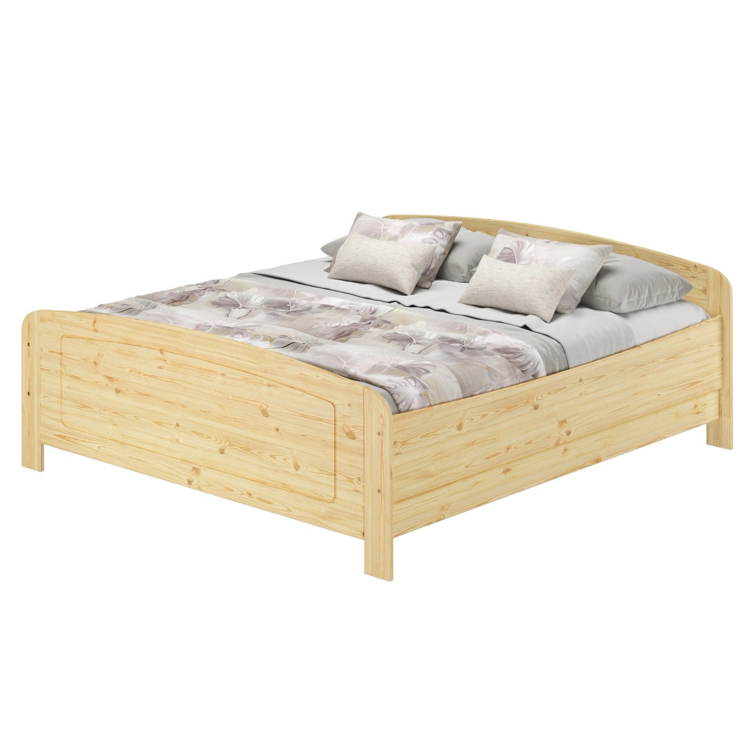 Erst-Holz Massivholzbett 180 x 200 Seniorenbett Extra Hoch Doppelbett Kiefe günstig online kaufen