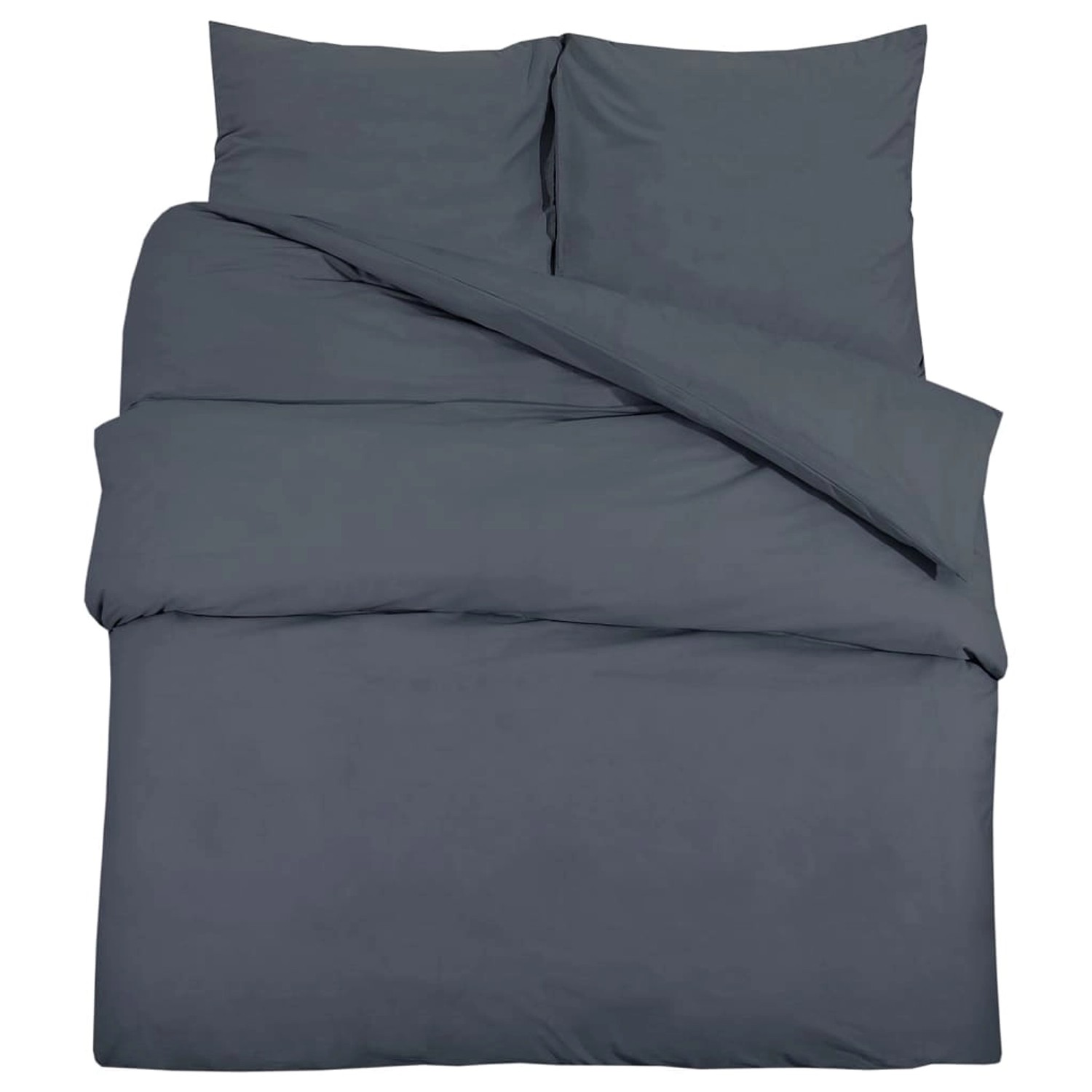 vidaXL Bettwäsche-Set Anthrazit 260x240 cm Leichte Mikrofaser 135940