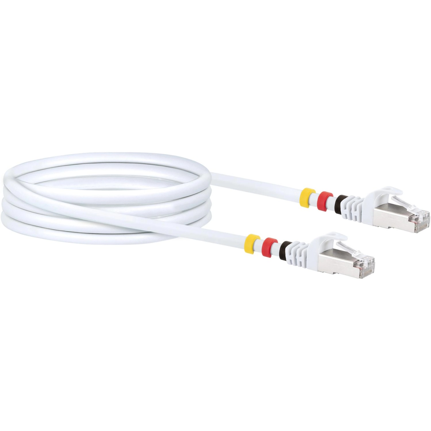 Schwaiger® CAT7 Netzwerkkabel S/FTP inkl. 3 Farbclips - Weiß 5,0 m