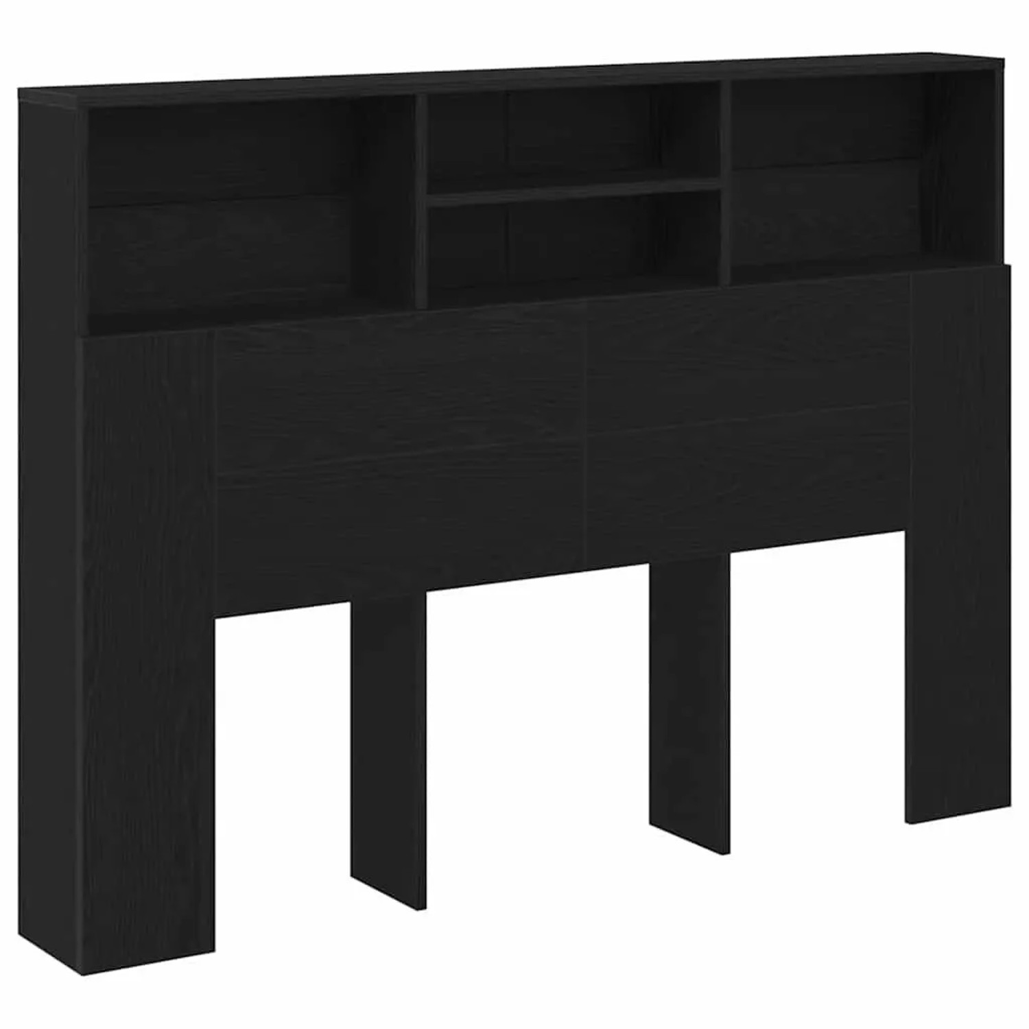 vidaXL Kopfteil Schrank Schwarz Eichen-Optik 140 x 19 x 103,5 cm 862752