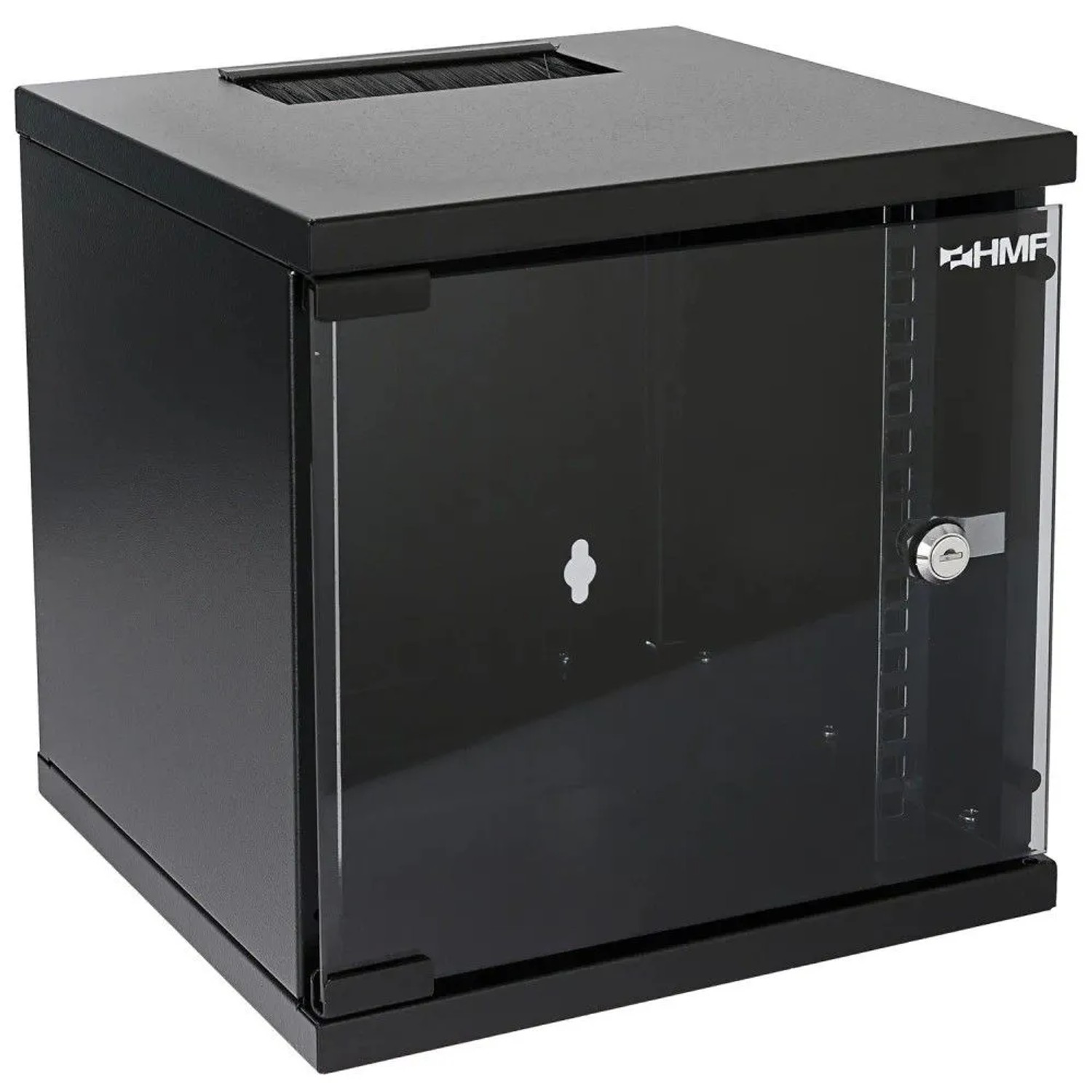 HMF 63406-02 Serverschrank Netzwerkschrank 6HE Wandgehäuse 10 Zoll Rack Schwarz