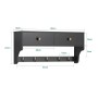 Schwarze Wandgarderobe mit 2 Schubladen und 5 Haken von SoBuy, MDF, 60x27x15cm.