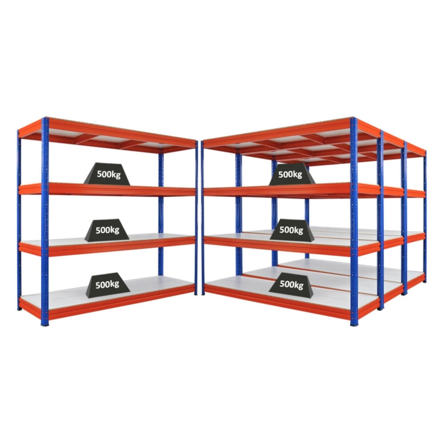 PROREGAL Mega Deal 4x Schwerlastregal Dino HxBxT 180x200x60cm 4 Melamin-Ebe günstig online kaufen