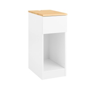 SoBuy Nachttisch Schmal Beistelltisch mit Schublade Nachtschrank FBT111-II-WN