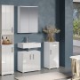 Trendteam Hochschrank Wons, weiß hochglänzend, 37 cm breit, für Badezimmer.