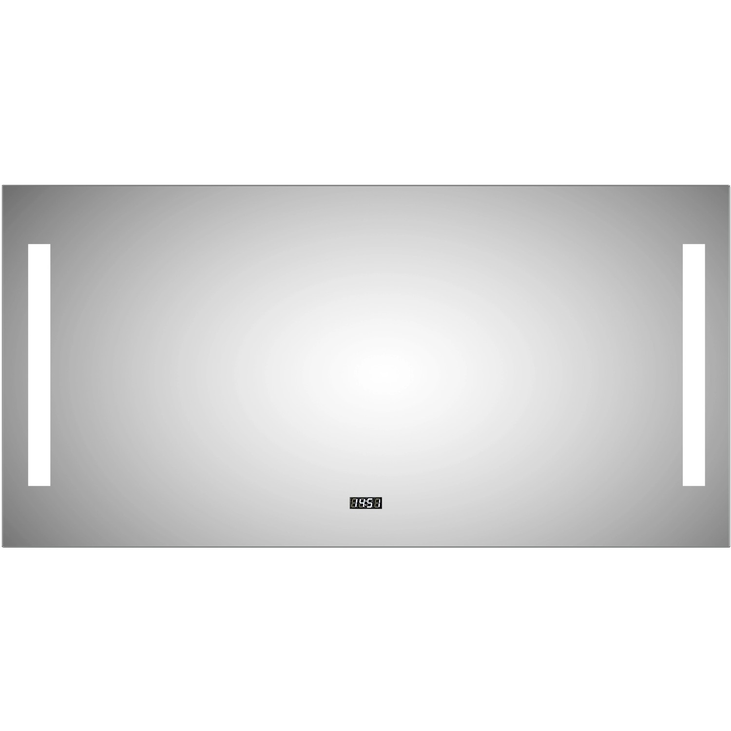 DSK Design LED-Lichtspiegel Silver Time 120 cm x 60 cm