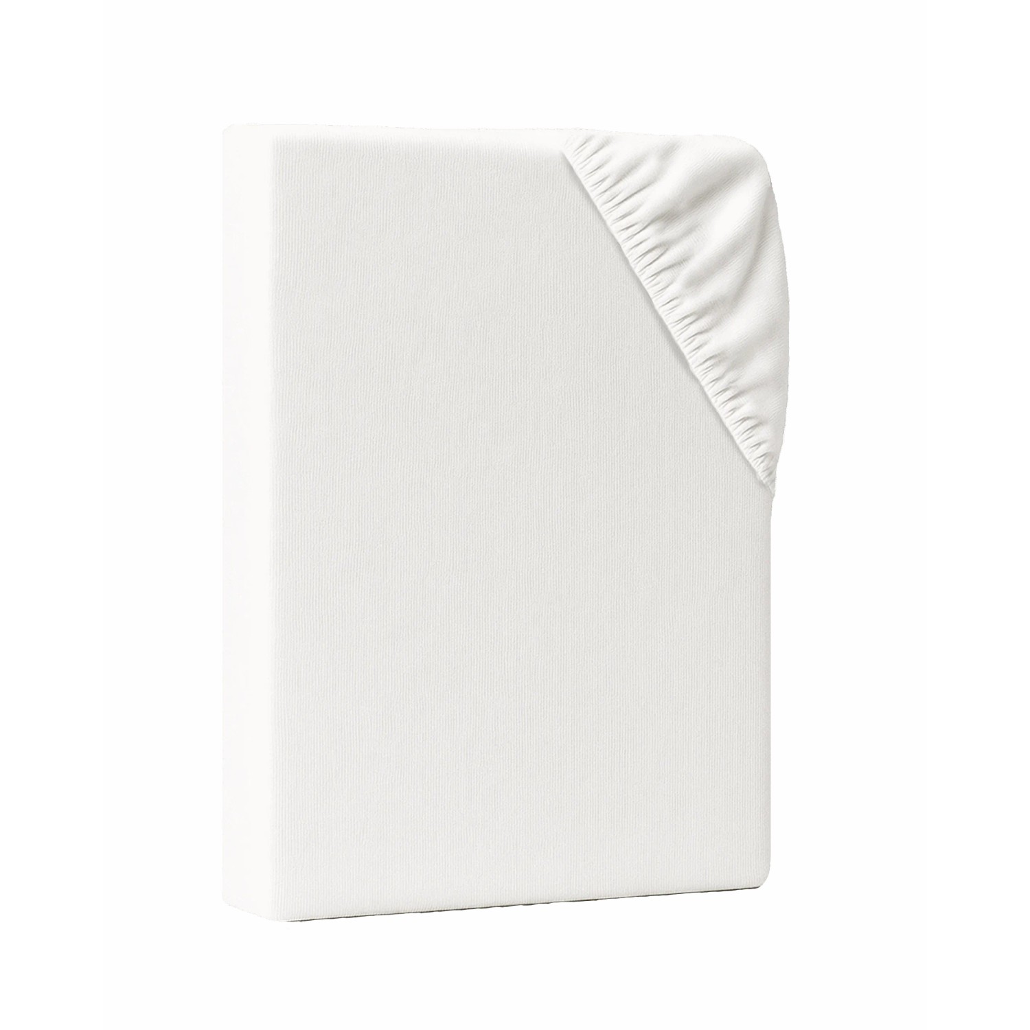 AM Qualitätsmatratzen Premium Jersey Boxspringbett Spannbettlaken aus Baumwolle Made in Germany 140x200cm in Weiß