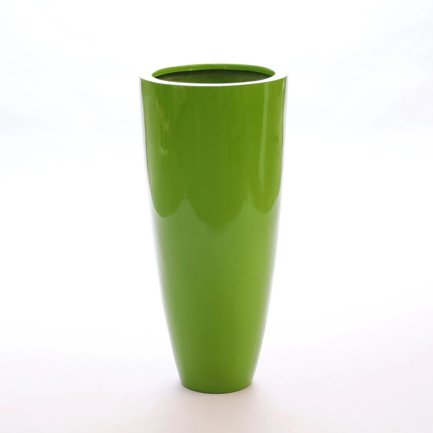 Elegant Einrichten Pflanzkübel Fiberglas Rund-Konisch D38xH80cm Hochglanz-A günstig online kaufen