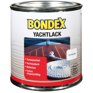 Dose Bondex Yachtlack, transparent, hochglänzend, 250ml. Bootslack für Innen- und Außenhölzer.