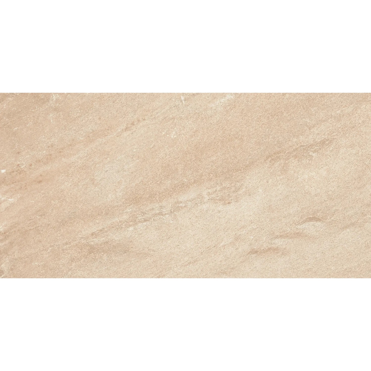 Beige Feinsteinzeug Bodenfliese Olympus, 59,7x29,7 cm, matte Steinoptik für Innen- und Außenbereich.