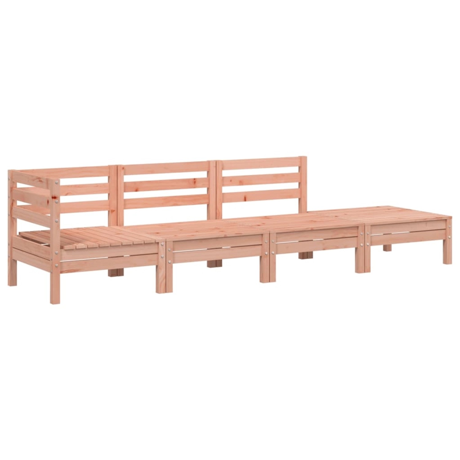 vidaXL Gartensofa 4-Sitzer Massivholz Douglasie 838052